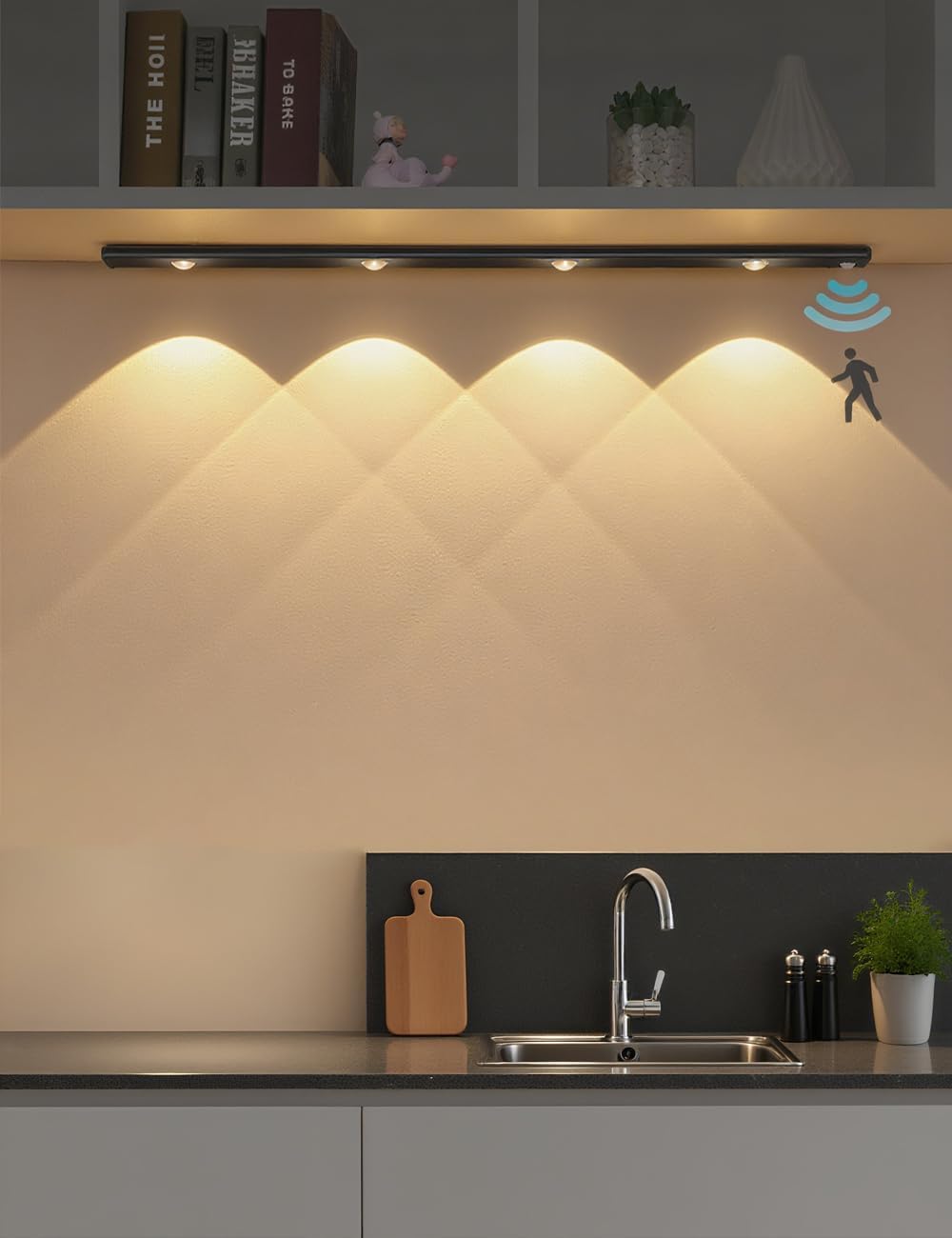 Rechargeable Kitchen Led Motion Sensor Under Cabinet Aluminum Profile Linear Light Strip Lamp with Motion Detector for Cabinet