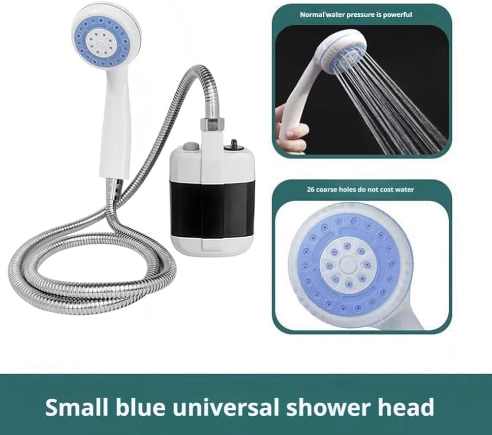 Portable Camping Shower Pump - USB Rechargeable Outdoor Shower Head Sprayer, Experience Refreshment Anywhere, Perfect for Camping, Hiking, Travel, Car Washing & Pet Cleaning