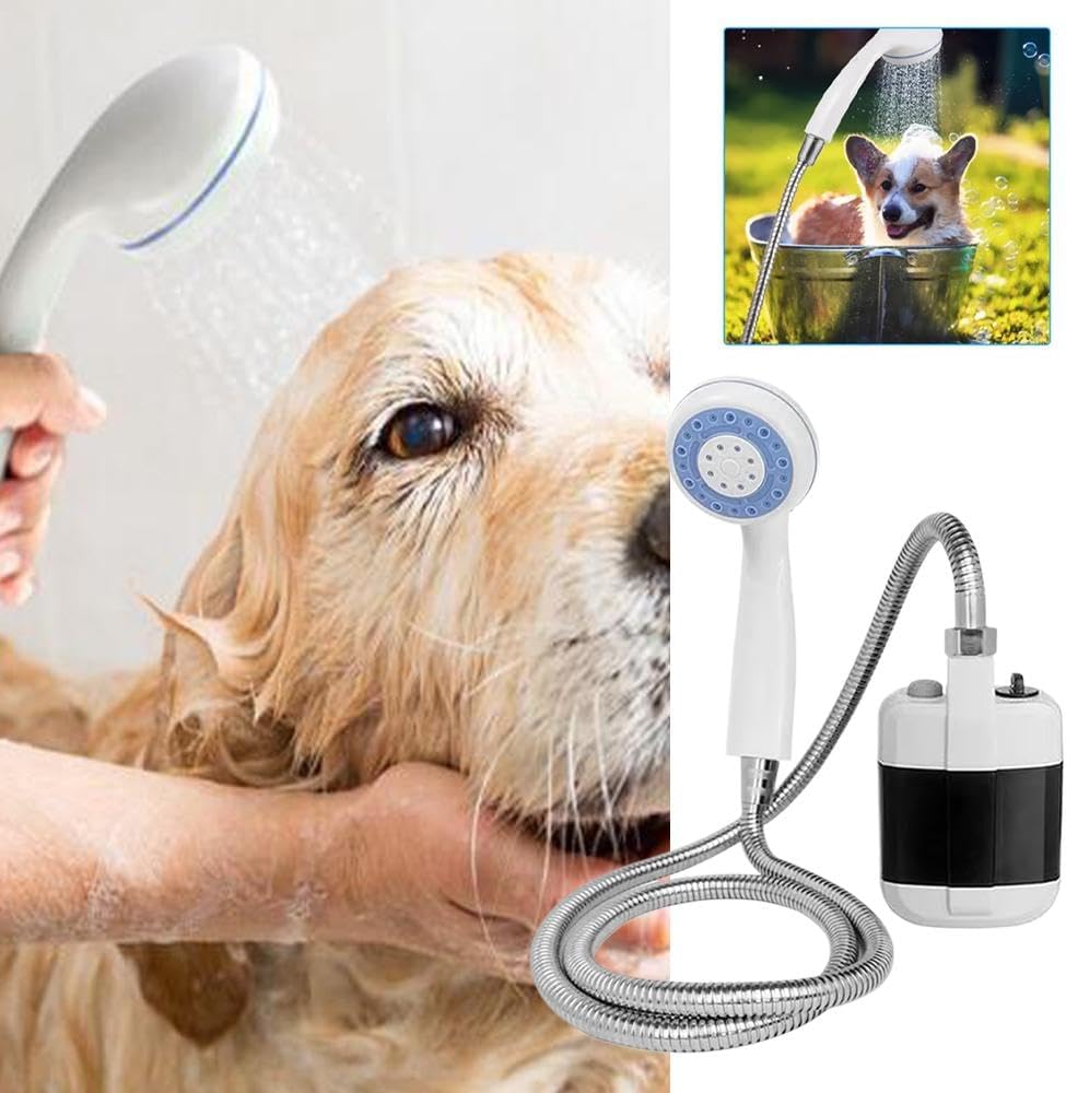 Portable Camping Shower Pump - USB Rechargeable Outdoor Shower Head Sprayer, Experience Refreshment Anywhere, Perfect for Camping, Hiking, Travel, Car Washing & Pet Cleaning