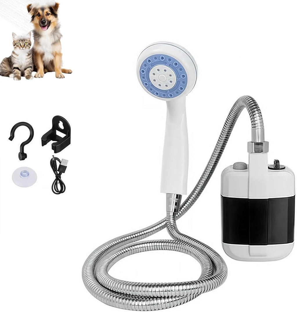 Portable Camping Shower Pump - USB Rechargeable Outdoor Shower Head Sprayer, Experience Refreshment Anywhere, Perfect for Camping, Hiking, Travel, Car Washing & Pet Cleaning