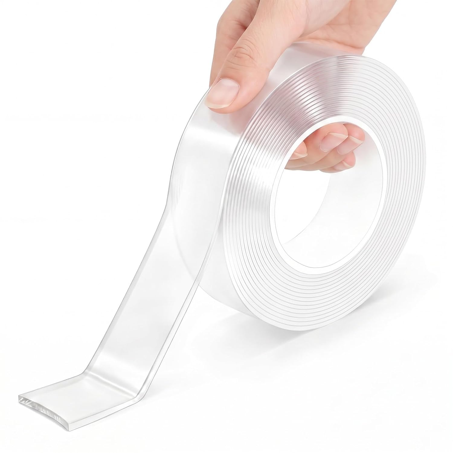 Nano Double Sided Tape Heavy Duty, 20LBS+ Strong Removable Double Sided Tape for Wall Without Damage, 9.84ft x 1.18in Waterproof Reusable Adhesive Tape for Home DIY Bathroom Office & Car